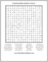 Florida Printable Word Search Puzzle | Word Search Addict