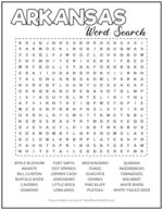 Arkansas Printable Word Search Puzzle | Word Search Addict