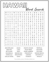 Hawaii Printable Word Search Puzzle | Word Search Addict