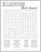 Illinois Printable Word Search Puzzle