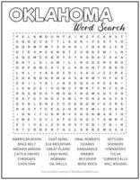 Oklahoma Printable Word Search Puzzle | Word Search Addict