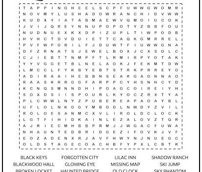 Nancy Drew Mysteries Printable Word Search Puzzle