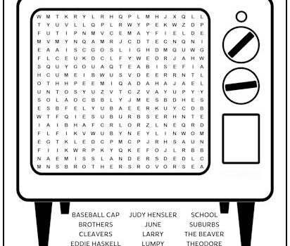 Leave it to Beaver Printable Word Search Puzzle