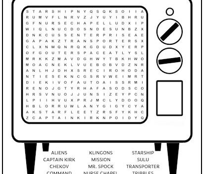 Star Trek Printable Word Search Puzzle