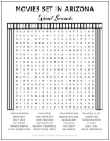 Arizona Movies Printable Word Search Puzzle